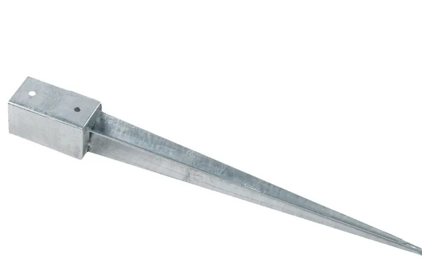 Stolpespyd galvaniseret 71 x 71 x 750 mm