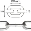 Svejst langleddet kæde 3 mm x 5 meter