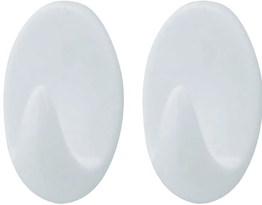 TARGET® håndklædekrog oval plast medium 2 stk.