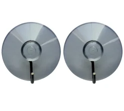 TARGET® sugekopkrog transparent/krom 2 stk.