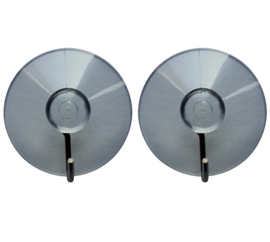 TARGET® sugekopkrog transparent/krom 2 stk.
