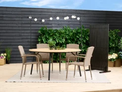 Terrasseafskærmning New York sort akacie - Sunlife®