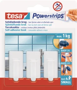 tesa® Powerstrips Kroge Classic Small hvid 1 kg - 3 stk.