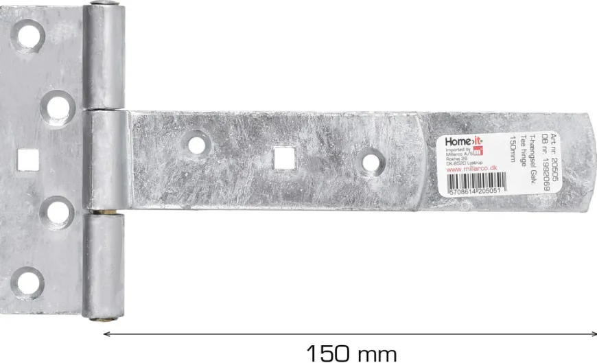 T-hængsel 150 mm galvaniseret