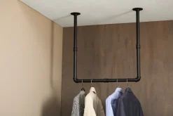 Tøjstativ til væg/loft Ø25 mm sort