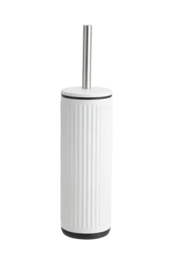 Toiletbørste m/riller rund hvid Ø9 x 38 cm - REN