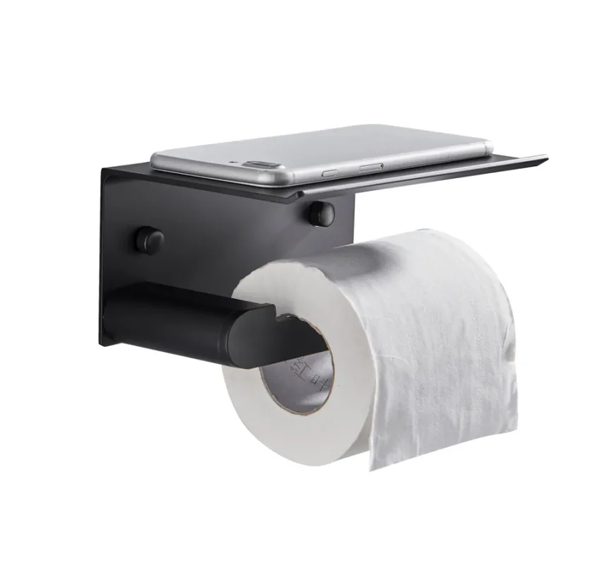 Toiletpapirholder m/hylde - REN
