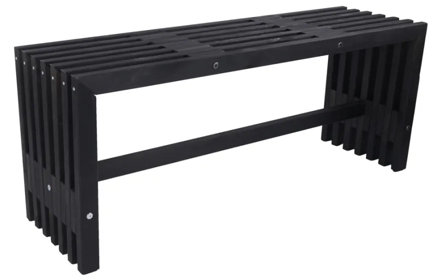 Trallebænk Atlanta sort 110 x 32,5 cm - Sunlife®
