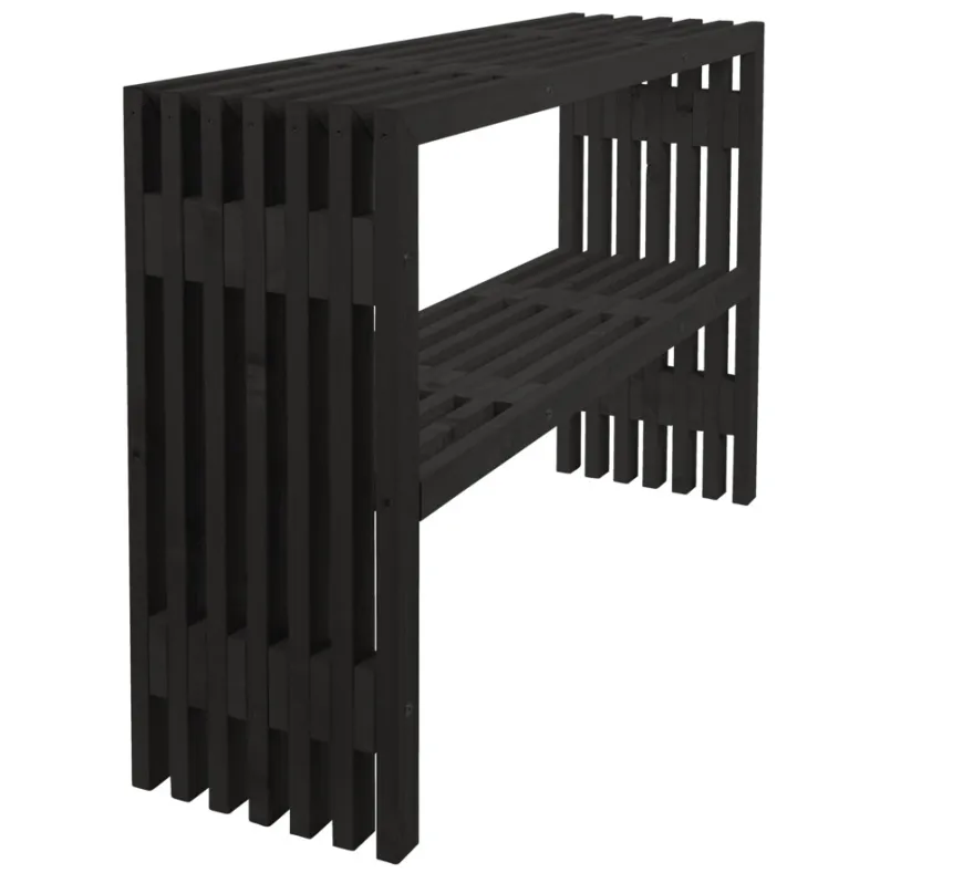 Tralle plantebord sort 115 x 32 x 80 cm