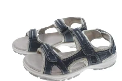 Trekkingsandaler dame denimfarvet læder str. 41
