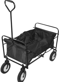 Trækvogn Verona foldbar sort 93 x 75 x 46,5 cm - Sunlife®