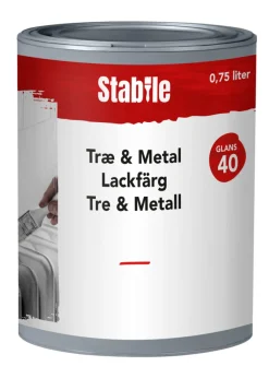 Træ & Metal 40 hvid maling 0,75 liter - Stabile®