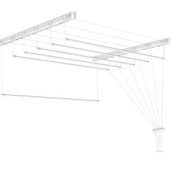 Tørrestativ m/snoretræk lofthængt 180 x 51 cm