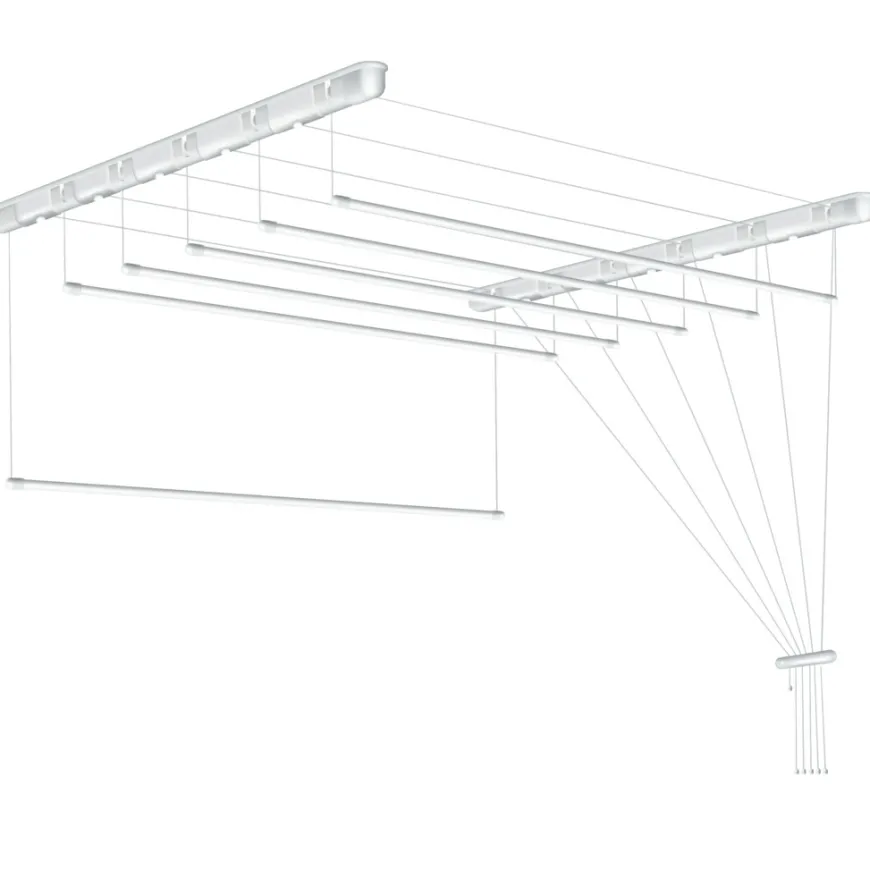 Tørrestativ m/snoretræk lofthængt 180 x 51 cm