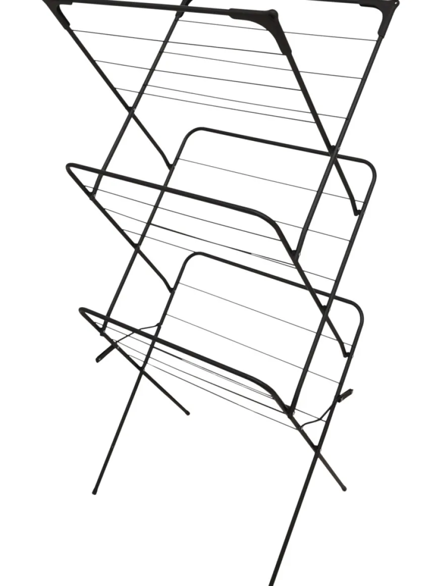 Tørrestativ sort 62 × 50 × 138 cm