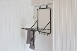 Tørrestativ til dør sort 51 x 43 x 55 cm