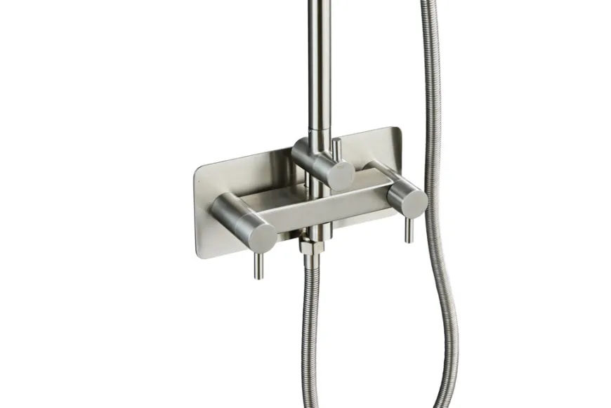 Udebruser børstet stål kold/varm Ø20 cm