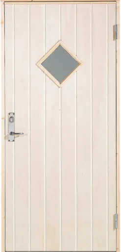 Udhusdør m/rude højrehængt 94,8 x 205 cm