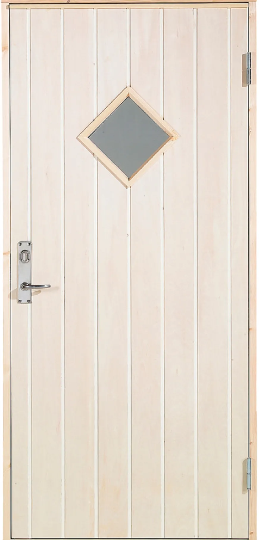 Udhusdør m/rude højrehængt 94,8 x 205 cm