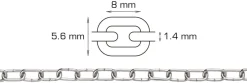 Urkæde Ø1,4 mm x 2 meter