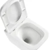 Væghængt toilet kantet m/Vortex skyl - hvid