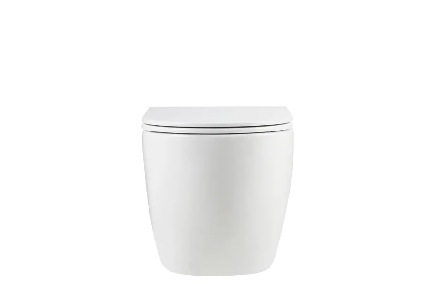 Væghængt toilet rund m/Vortex skyl - hvid