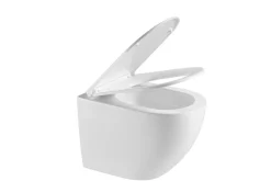 Væghængt toilet rund m/Vortex skyl - hvid