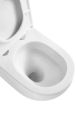 Væghængt toilet rund m/Vortex skyl - hvid