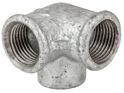 Vinkel m/sideudløb galvaniseret 1/2"
